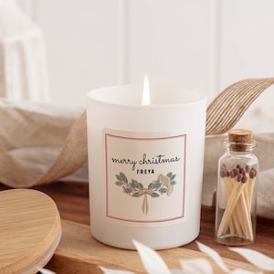 Personalisierte Weihnachtsduftkerze mit Namen Geschenk für Sie personalisiertes Geschenkset für Sie Weihnachten Oma Oma Nanny Mama Stiefmutter Tante