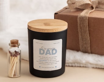 To my amazing dad scented soy wax candle gift set for dad with your text Father's Day Christmas Birthday first Fathers Day gift for daddy
