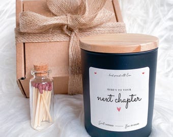 New Chapter Gift Candle Thoughtful Farewell or Retirement New Job Graduation New Home Housewarming Gift for Colleague Teacher Boss or Friend