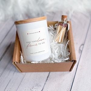 Anniversary Candle One Year Down Forever To Go First Wedding Anniversary Gift Set 1st 2nd 3r 10th 20th 30th 40th 50th Soy Wax Scented Candle