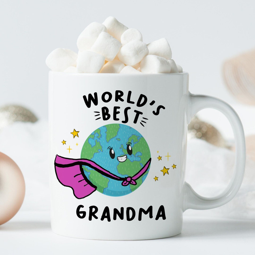 World's Best Grandma Mug / Super Hero Granny Gift / Hand Etsy