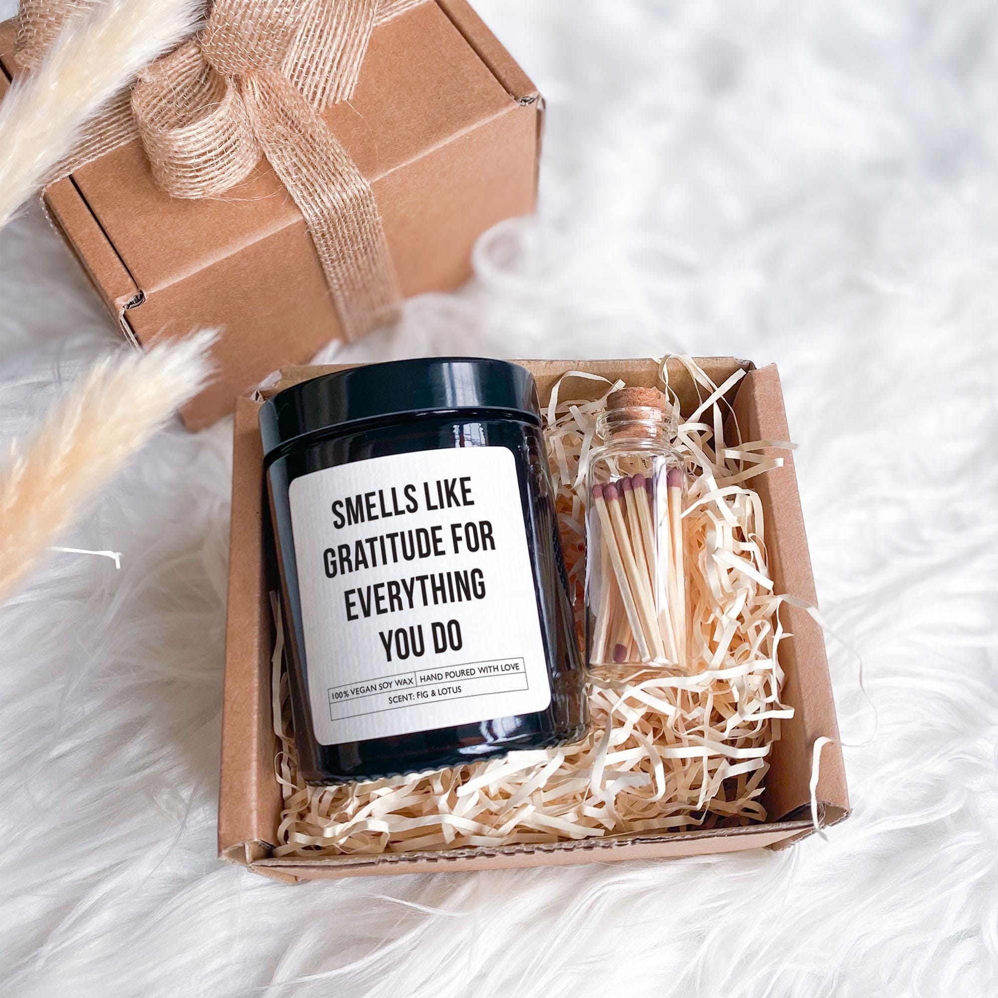 Candela Di Ringraziamento Alla Lavanda 255g – Regalo Di Apprezzamento Per Donne, Uomini, Insegnanti, Amici
