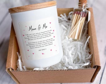 Mum & Me Personalised Candle Gift for Daughter Ideal for Mum’s Birthday Mother’s Day or a Thank You Gift from Daughter Son for Mummy Mama
