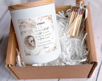 Personalised Candle Gift for Mum with Custom Message Mum's Birthday Mother's Day Thank You Present from Daughter or Son Heartfelt Keepsake