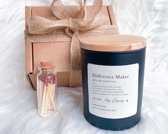 Juego de regalo de velas de agradecimiento personalizadas para profesores Definición Marcador de diferencia Diccionario Fin de año escolar Guardería Primaria Agradecimiento