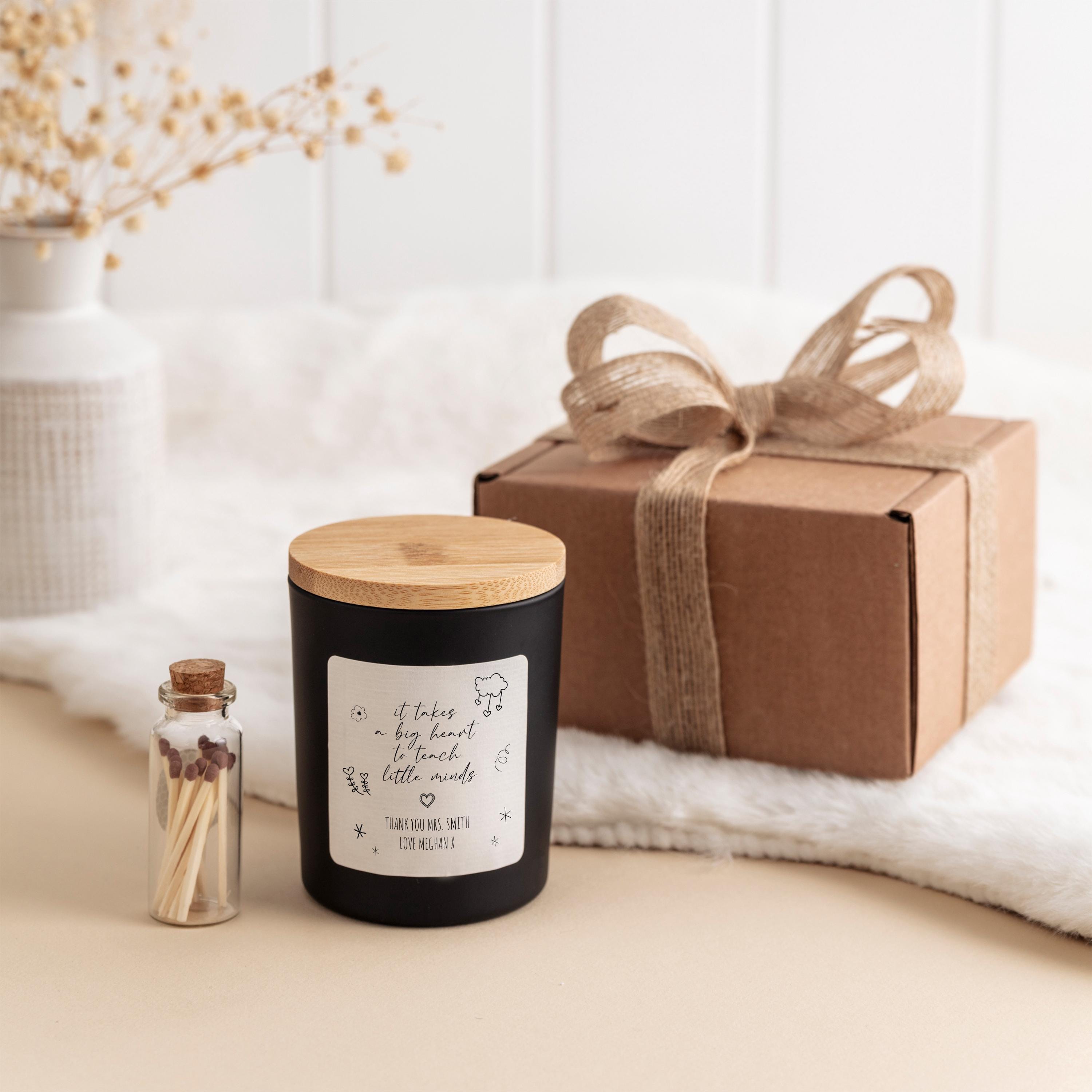Candela personalizzata per regalo fine anno docenti