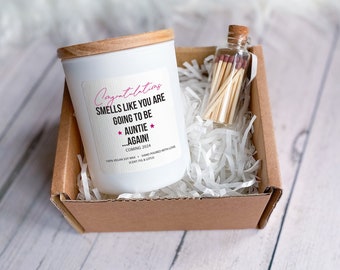 Faire-part de naissance bougie / Coffret cadeau pour nouveau papa grand-mère grand-père oncle tante nounou / Vous allez sentir bon / 2e grossesse