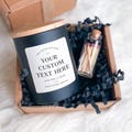 Custom text soy wax vegan candle / Your own text / Christmas gift for friend mum dad grandma colleague employee custom company corporate