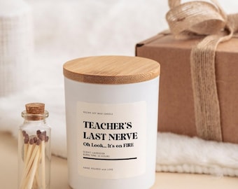 Candela Profumata Lavanda Per Insegnanti - Regalo Divertente E Originale
