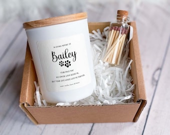 Vela conmemorativa por la pérdida de una mascota, personalizada con nombre y huella de pata, en memoria de un ser querido. Regalo para dueños de perros y gatos. Regalo de condolencia. Vela conmemorativa por la pérdida de una mascota.