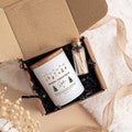 Personalised Christmas Scented Candle Gift Box with Name for Her Him Cosy Unique Vegan Xmas Present Friend Bestie Cousin Daughter Niece