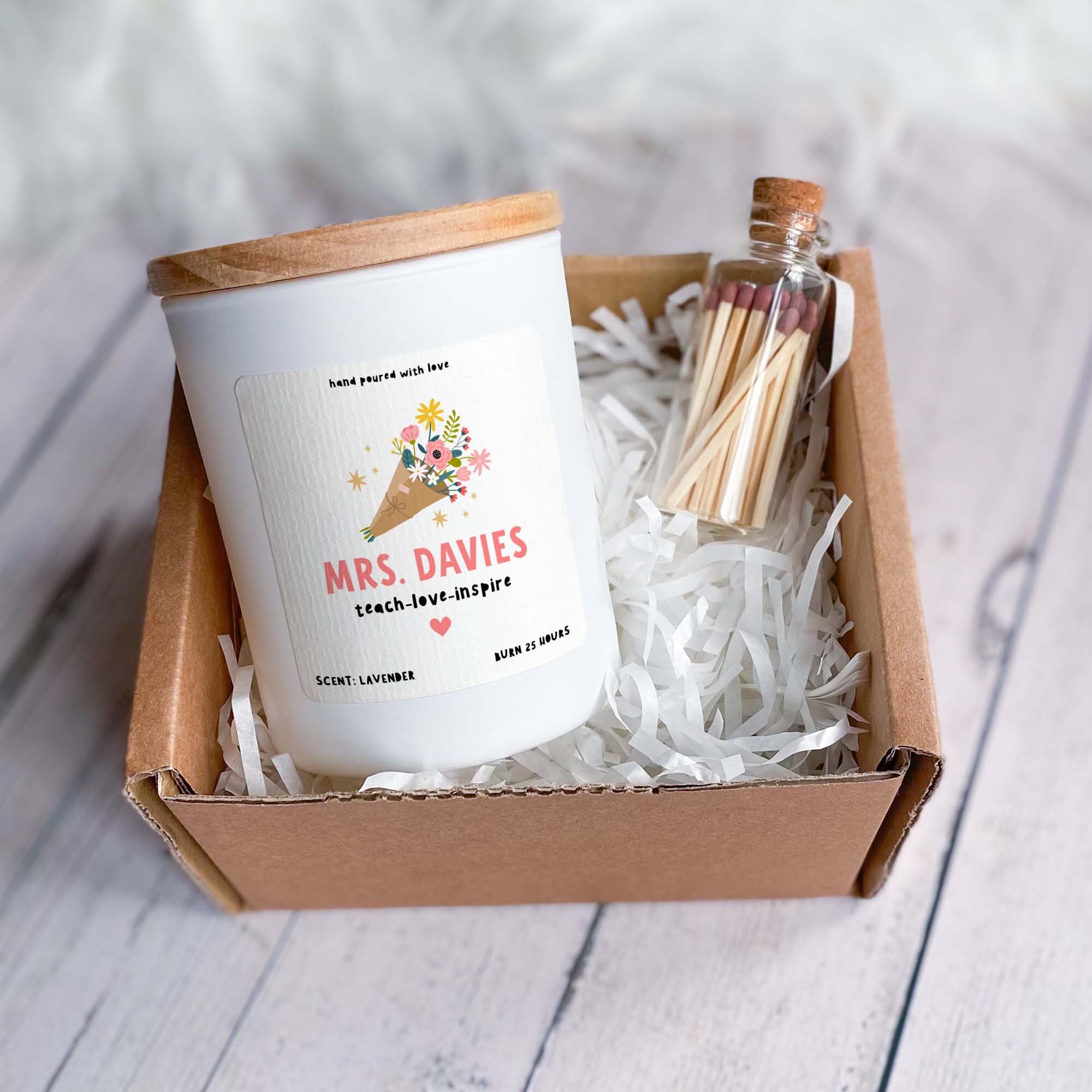 KKSJK Regali per insegnanti, 3 set di candele profumate in vetro, set regalo con scritta per insegnanti, regalo di addio, insegnante, regalo di ringraziamento, regalo per insegnante, giorno di