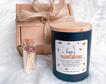Happy Thanksgiving Gift Autumn Scented Candle Pumpkin Spice Cosy Fall Gift for Friends Mum Dad Grandma Home Decor Birthday Gift Autumn Vibes