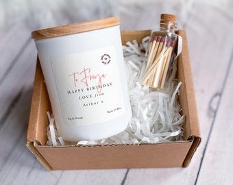 Vela perfumada personalizada, regalo para cumpleaños, ella, él, hermana, esposa, novia, amiga, mamá, tía, hija, 30, 40, 50, 60 años, recuerdo vegano