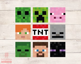 Minecraft Wall Decor Etsy