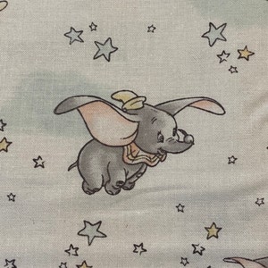 Disney Sweet Bambi, Dumbo or Winnie the Pooh  -  Quilting and crafting fabric by the yard is 100% Cotton Woven and is soft to touch.