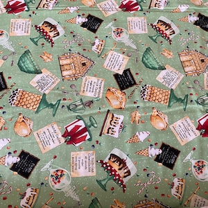 Riley Blake - Sweets Toss GREEN - 100% cotton fabric fresh off the bolt sold by the yard