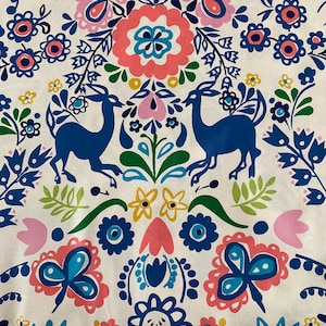Alexander Henry Jardin Azul (Blue Garden) - 100% cotton fabric by the yard, sheeting