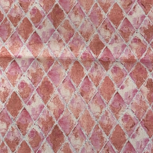 Pineapple - Pink/Orange is 100% cotton.  Fabric by the yard (quilting, crafts, etc)