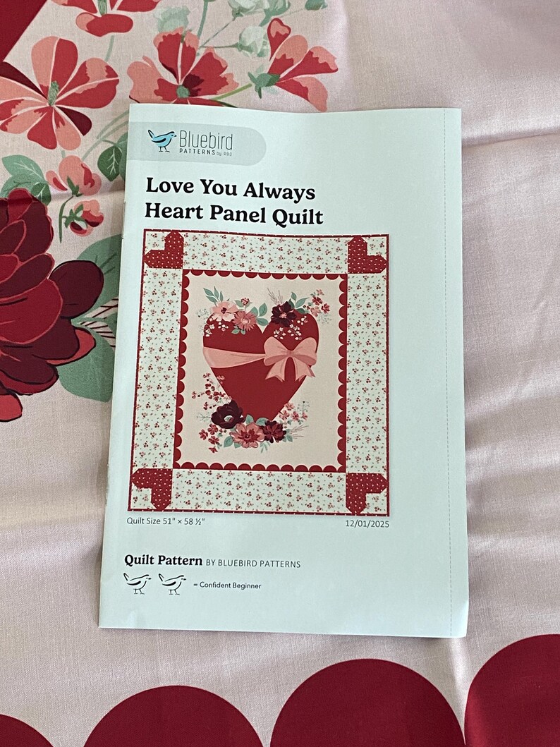 Riley Blake - Love You Always Heart Panel Quilt Kit - Etsy