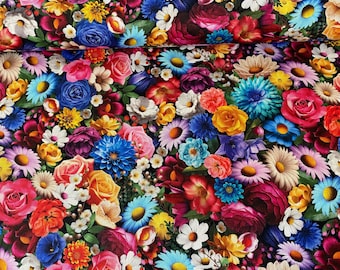 Floral Cotton Fabric By The Yard - Timeless Treasures FLEUR