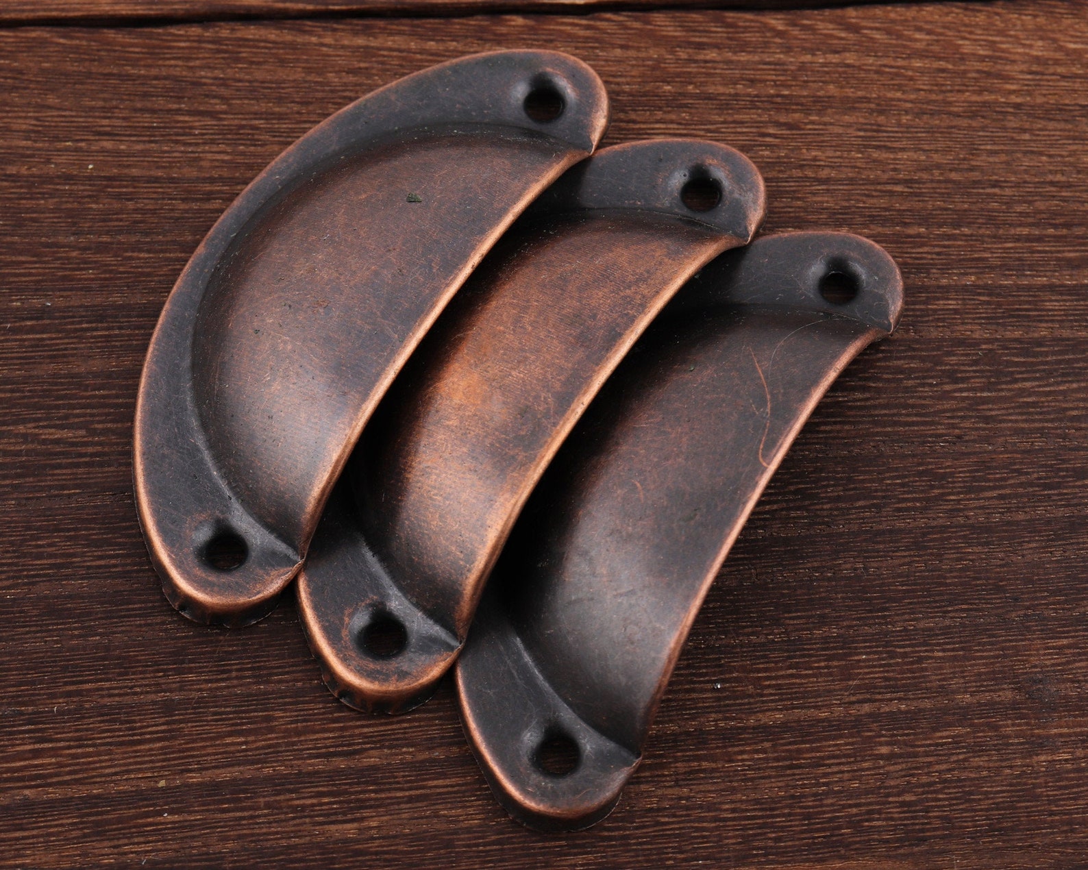 8236mm Antique Copper Iron Cup Drawer Handle Cup Pulls Etsy
