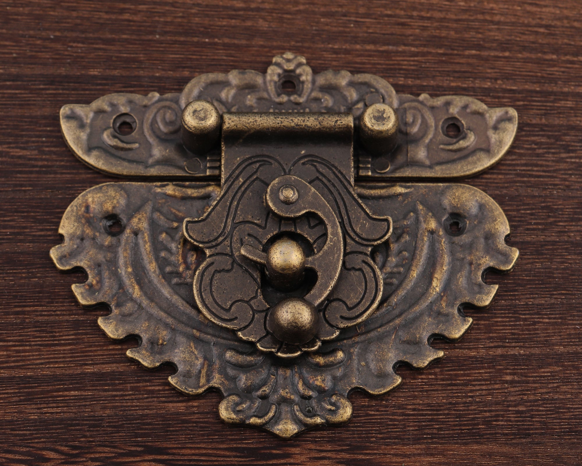 8675mm Large Antique Brass Wooden Box Lock Latch Box Hardware Etsy