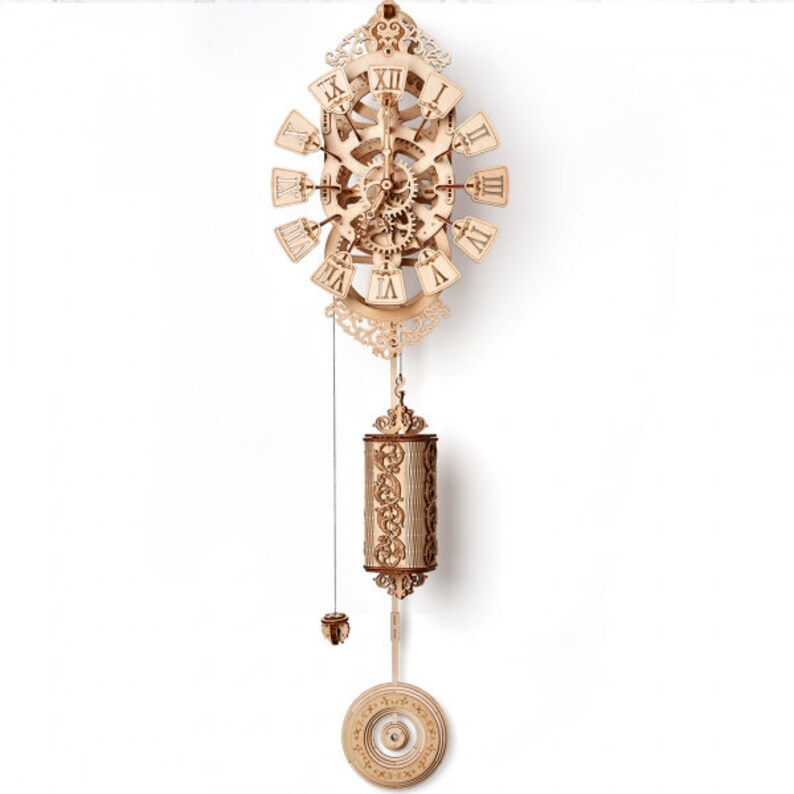 Pendulum Clock 3d Puzzle Pendulum Wall Clock Mechanical Etsy