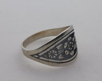 Bague en argent vintage 1980