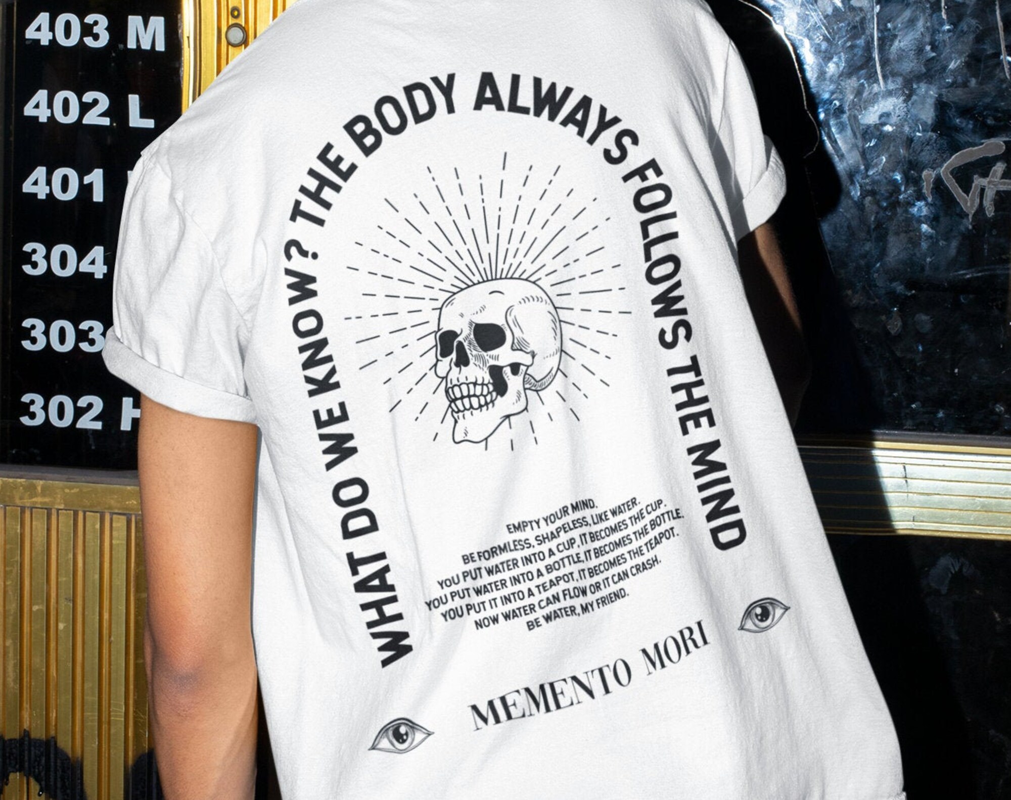 Discover Memento mori shirt, skull t shirt, Bruce lee quote