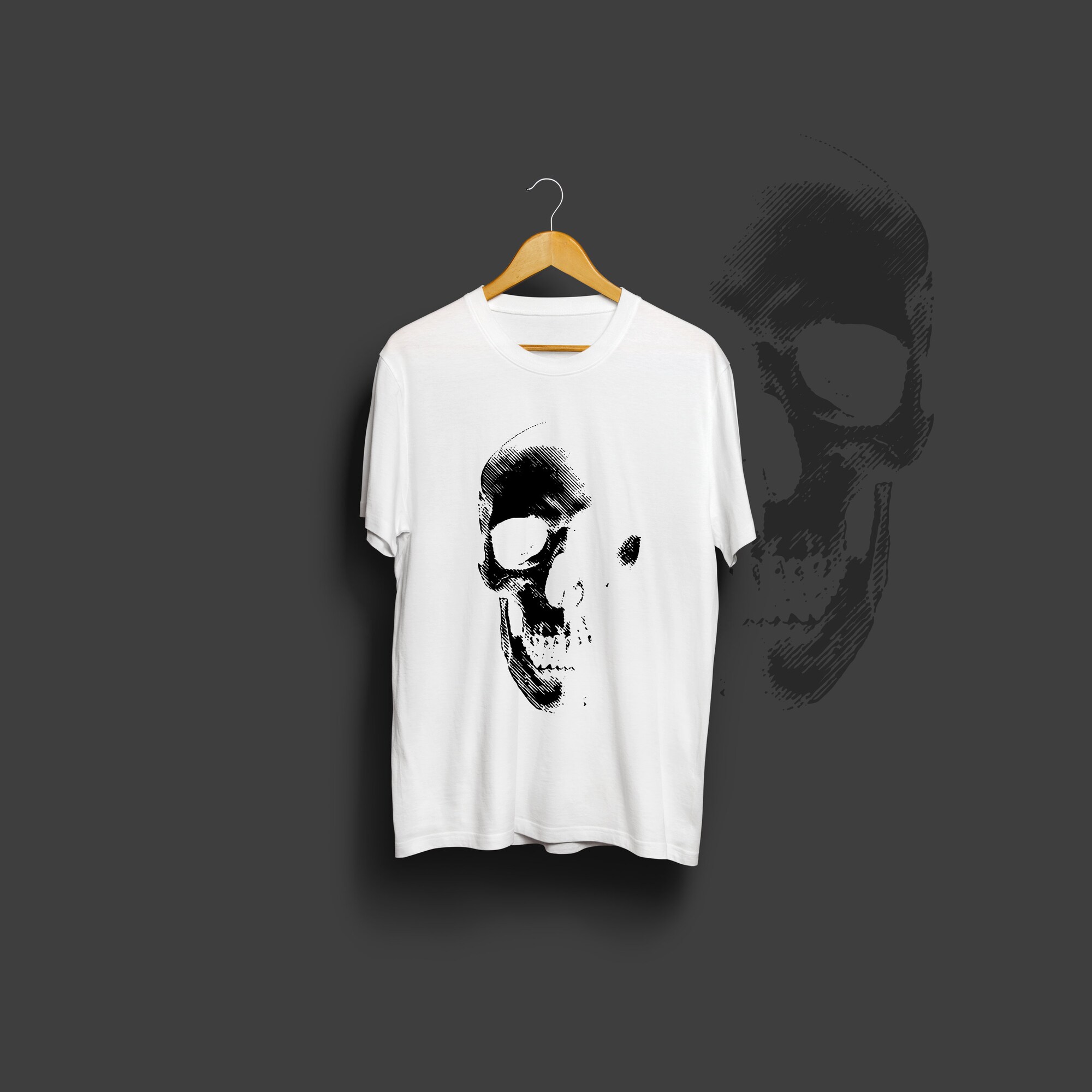 Cool Skull shirts, Memento mori, Unisex Cool Human Black White Skull t-shirt