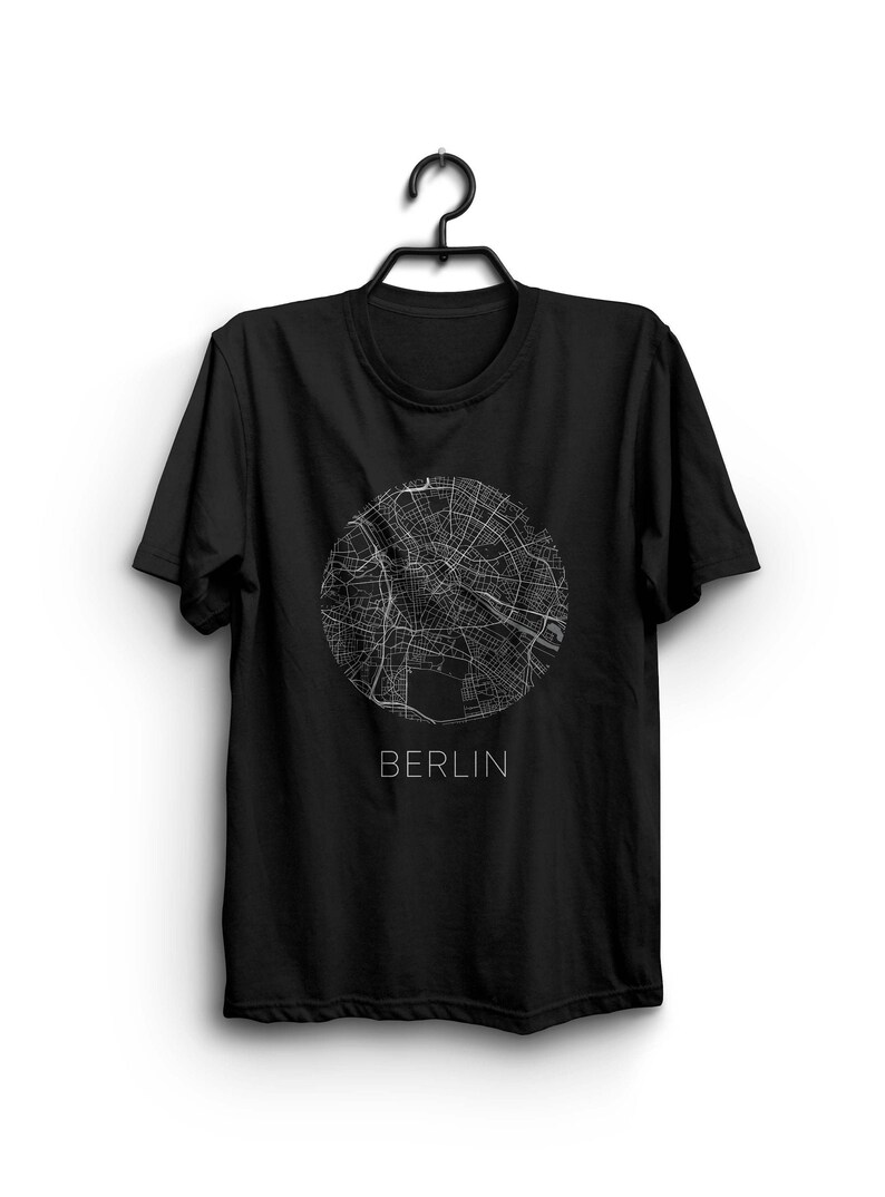 Berlin tee Berlin tshirt Berlin Blueprint t-shirt Berlin city map shirt with Berlin map Aesthetic cool shirt German capital city