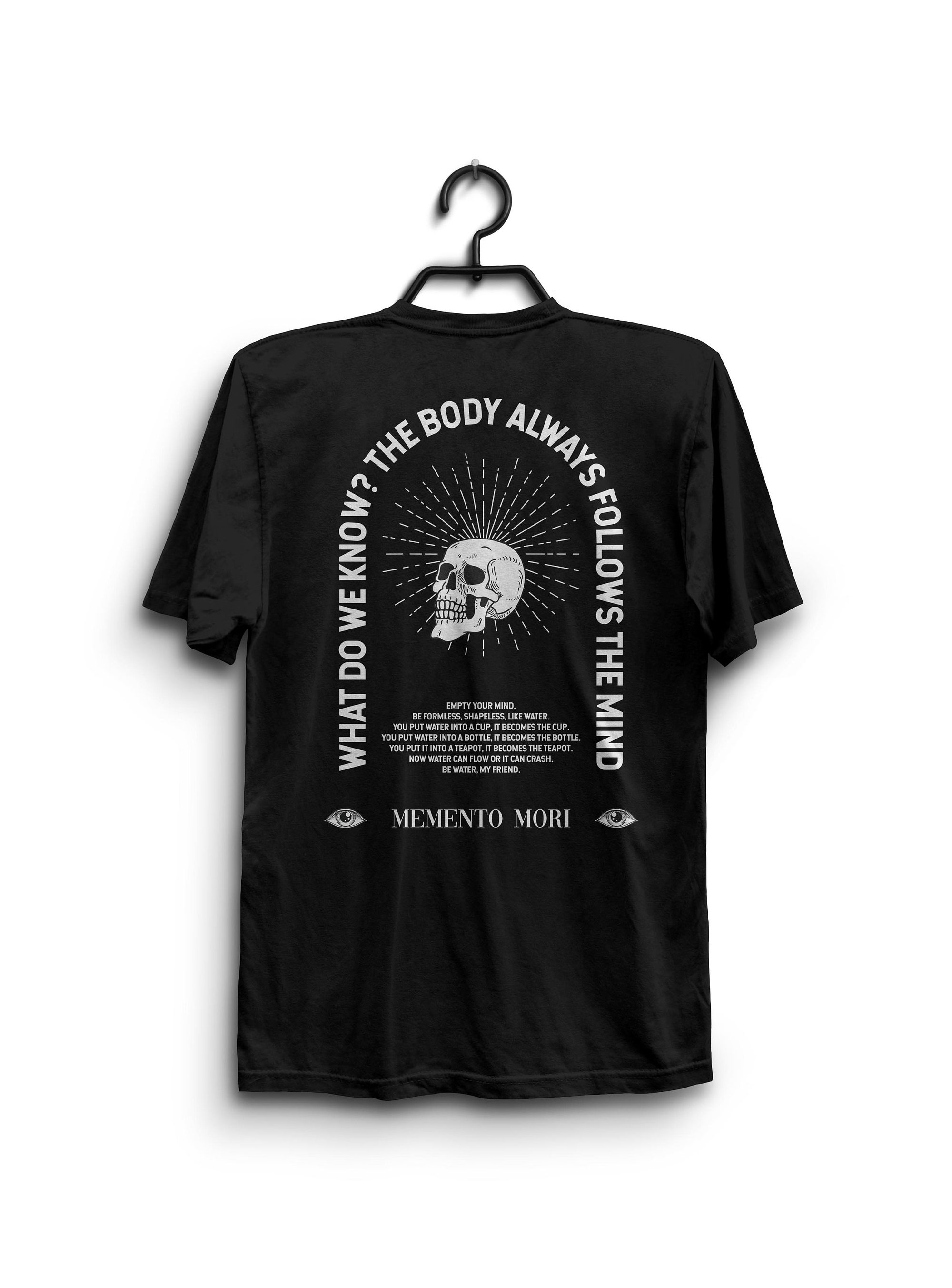 Memento mori shirt, skull t shirt, Bruce lee quote