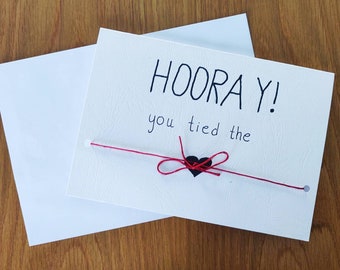 Félicitations pour votre carte faite à la main le jour de votre mariage