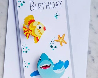 Gelukkige verjaardag Baby Shark Card