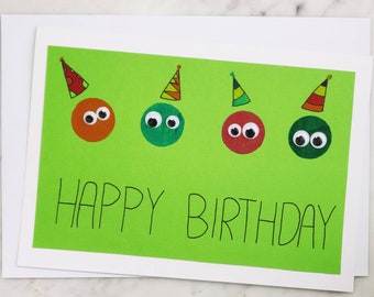 Leuke Wiggle Eyes Verjaardagskaart