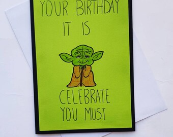 Star Wars Yoda Verjaardagskaart