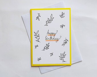 Carte d’anniversaire simple et colorée