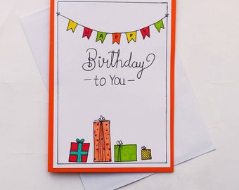 Kleurrijke verjaardagskaart