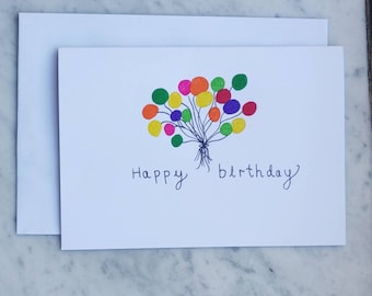 Eenvoudige en kleurrijke verjaardagskaart