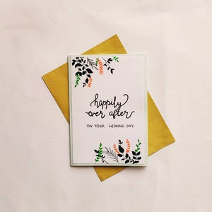 Happily Ever After Cartolina di nozze di congratulazioni