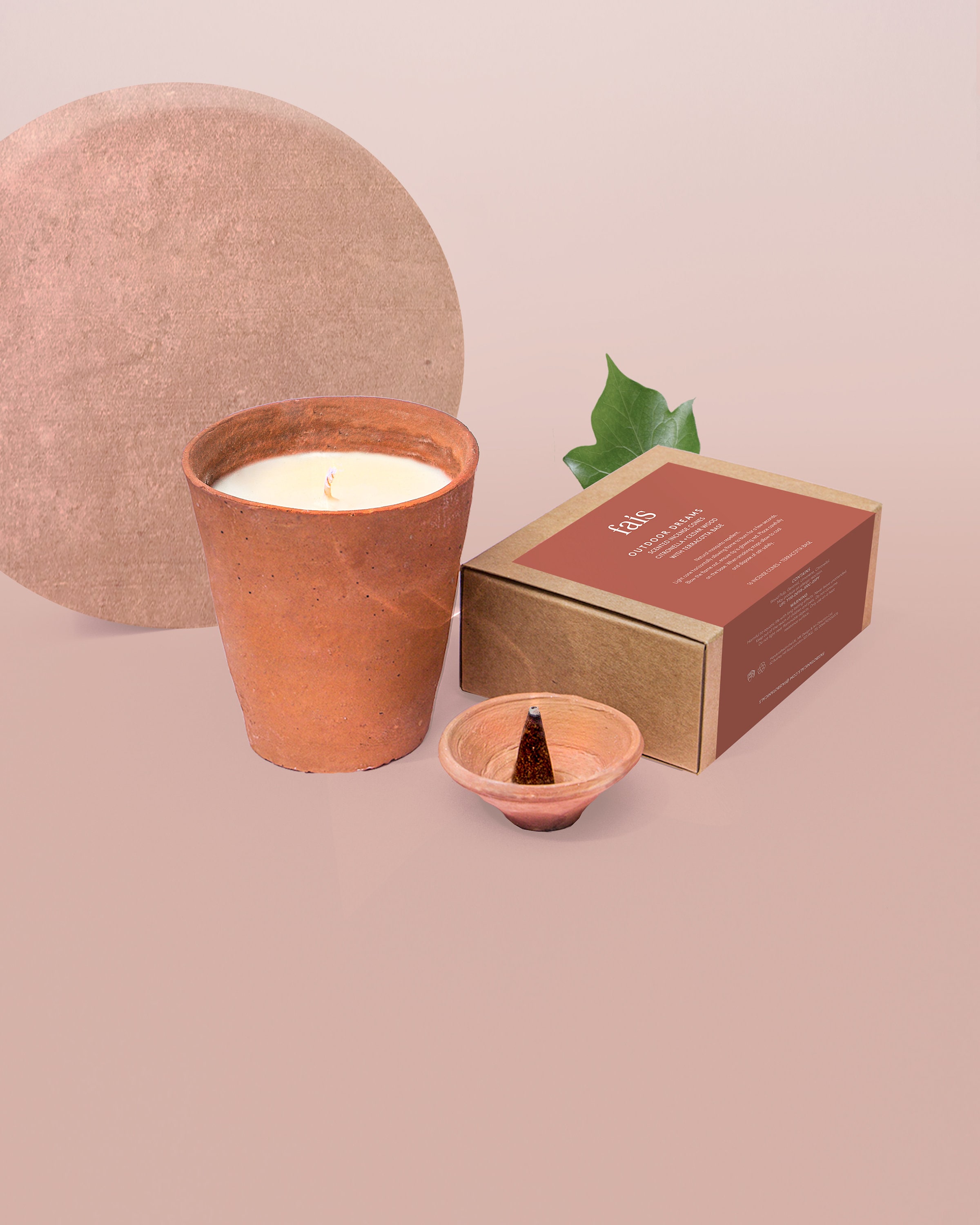Mosquito Repellent Candle & Incense Set – Citronella Cedarwood Scent – Outdoor Use – Natural Bug Protection