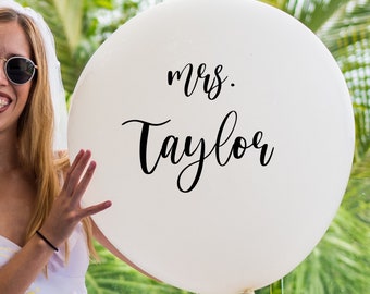 DIY Personalized, Bridal, Birthday, Baby shower, bridal party, wedding, I said yes, Custom Balloon Decal, For Her, Engagement
