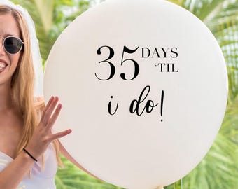 DIY Personalized, Bridal, Birthday, Baby shower, bridal party, wedding, I said yes, Custom Balloon Decal, For Her, Engagement Custom Vinyl