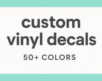 Custom Vinyl Name Decals: Balloons, Gifts, Weddings, Bachelorette Party Decor, Birthdays