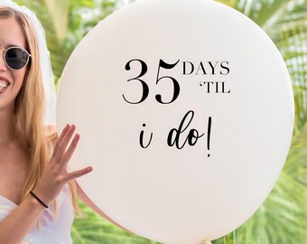 DIY Personalized, Bridal, Birthday, Baby shower, bridal party, wedding, I said yes, Custom Balloon Decal, For Her, Engagement
