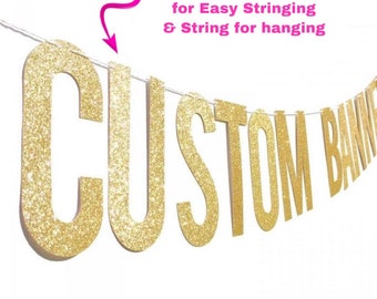 Custom Letter Banner/ Birthday Party Garland/ Personalized Banner/ Wedding Banner/ Custom Word Banner/ Baby Shower/ Bridal Shower