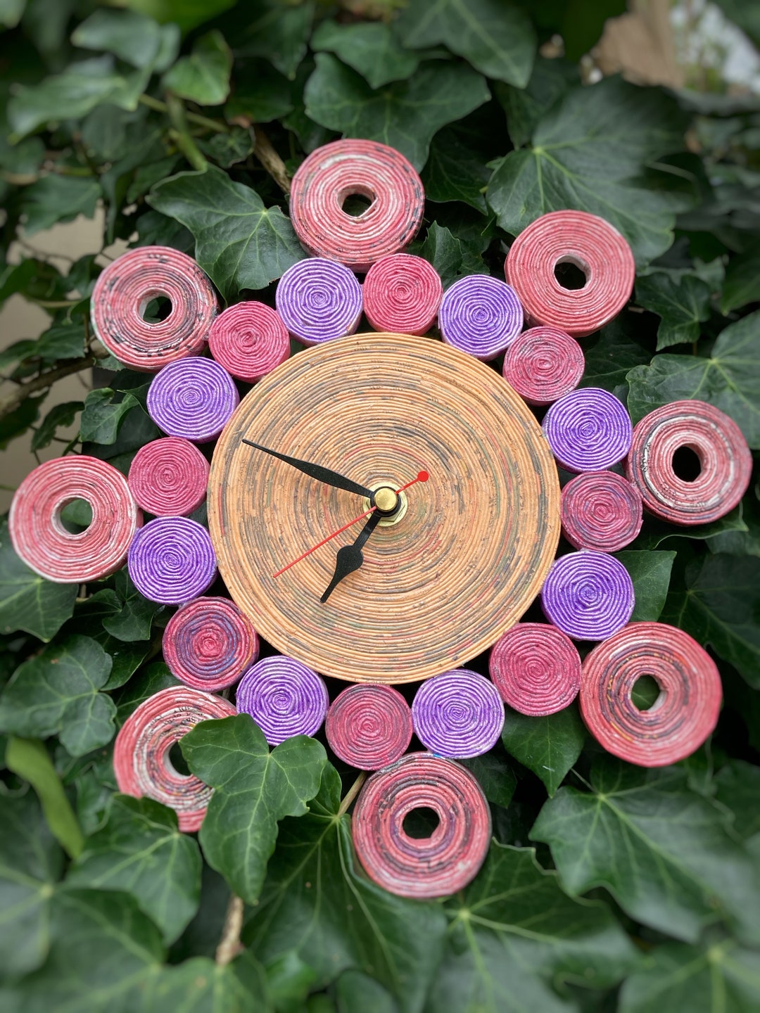 Wall Clock, Paper Clock, Colorful Clock, Custom Clock for Wall, Kids