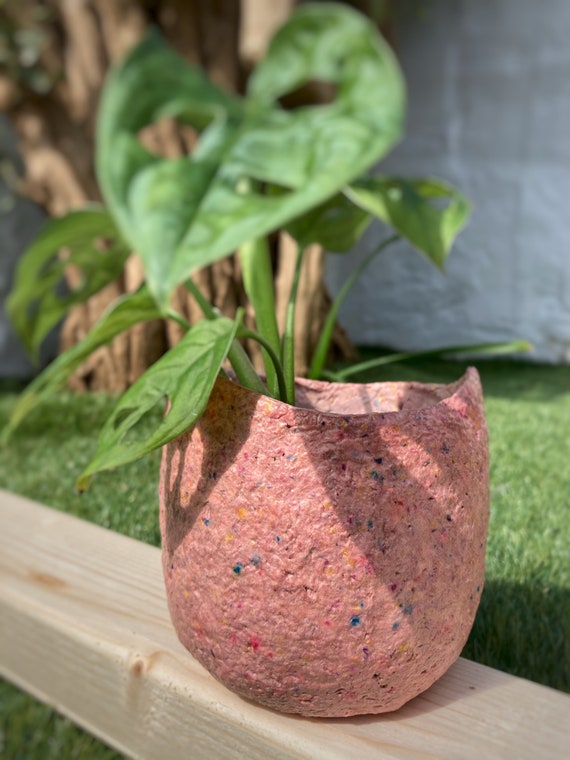 Plant Pot Pink Plant Pot Indoor Plant Pot Original Plant Etsy
