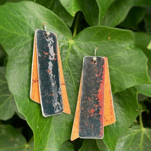 Reclaimed tin earrings